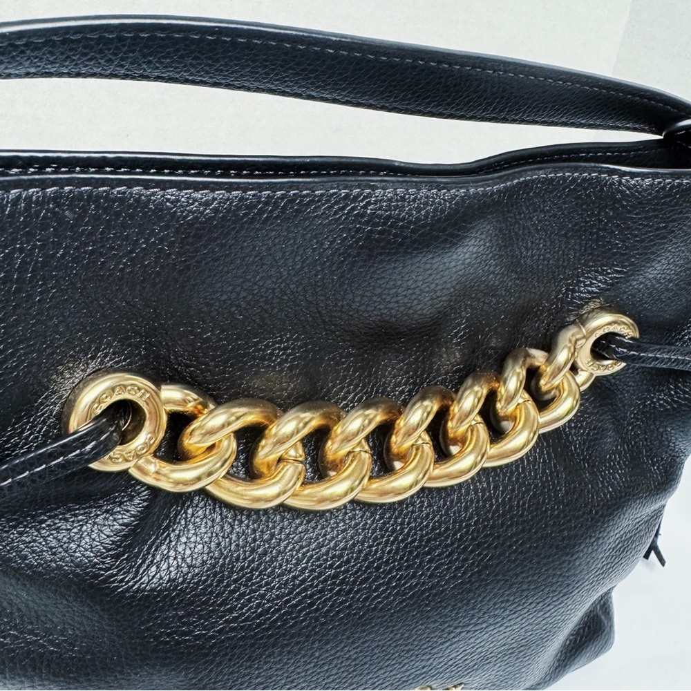 Coach - Black Leather Andy Crossbody Chunky Chain Bag - Picture 4 of 7